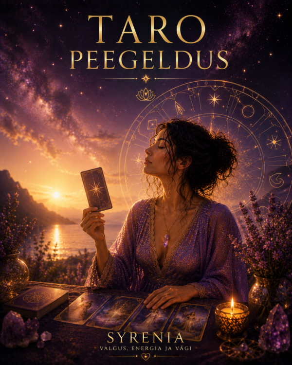 Taro peegeldus Taro peegeldus – tarokaardid lillakas kuldses valguses